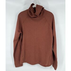 Kuhl Petra Waffle Weave Breathable Turtleneck Mocha Brown Size Medium EUC